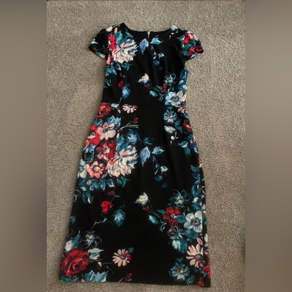 Betsey Johnson Black Dress with Floral Design